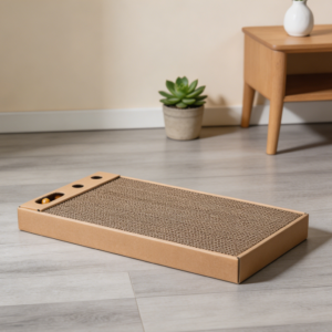 6-Pack Reversible Corrugated Cat Scratching Board with Bell