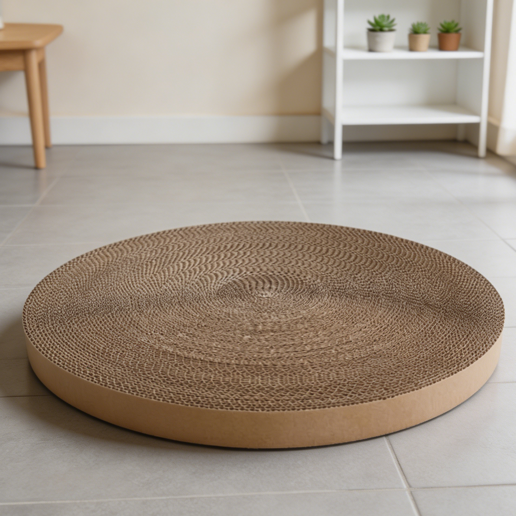 14.96" Round Corrugated Cat Scratcher Replacement Pads - Image 2