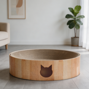 XL Oval Corrugated Cat Scratcher Bowl Bed