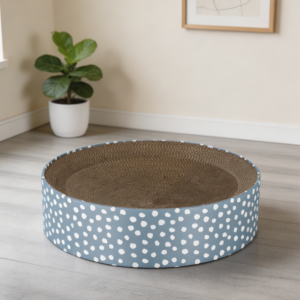 15.5"x15.5" Round Corrugated Cat Scratcher Lounger