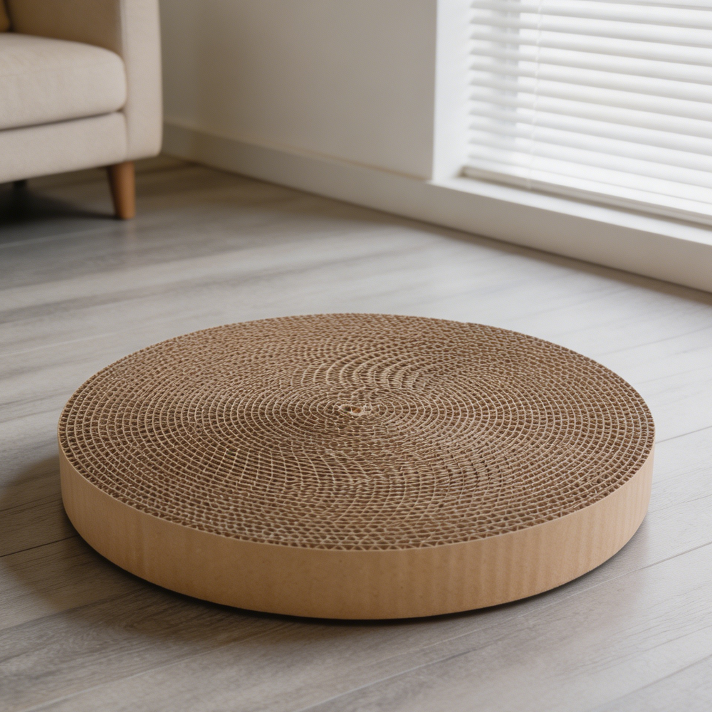 10" Round Corrugated Cat Scratcher Replacement Pad