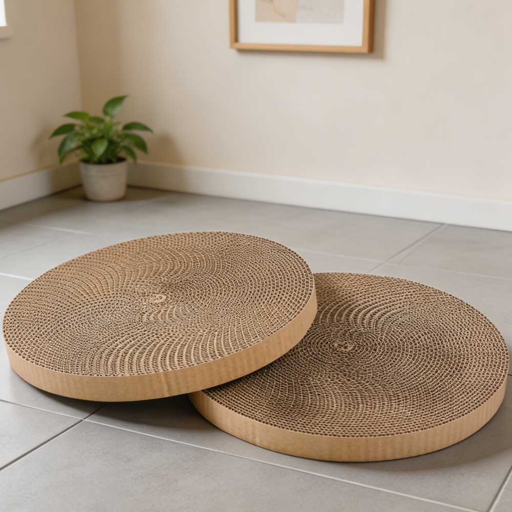 2-Pack 10" Round Corrugated Cat Scratcher Replacement Pads