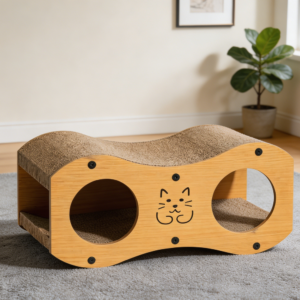 23" Wavy Corrugated Cat Scratcher House