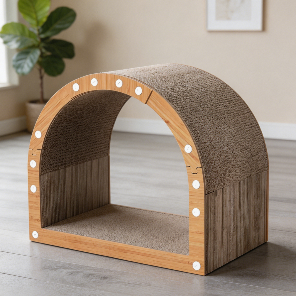 Corrugated Cardboard Cat Scratcher Tunnel House