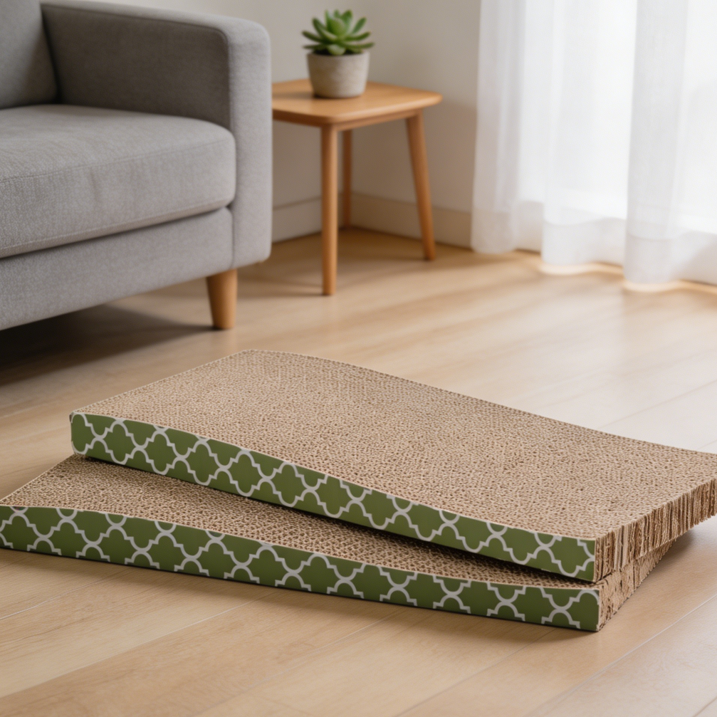 2-Pack Reversible Corrugated Cat Scratcher - Image 2
